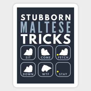 Stubborn Maltese Terrier Tricks - Dog Training Sticker